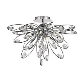 IL31645  Harlow Crystal Ceiling 6 Light